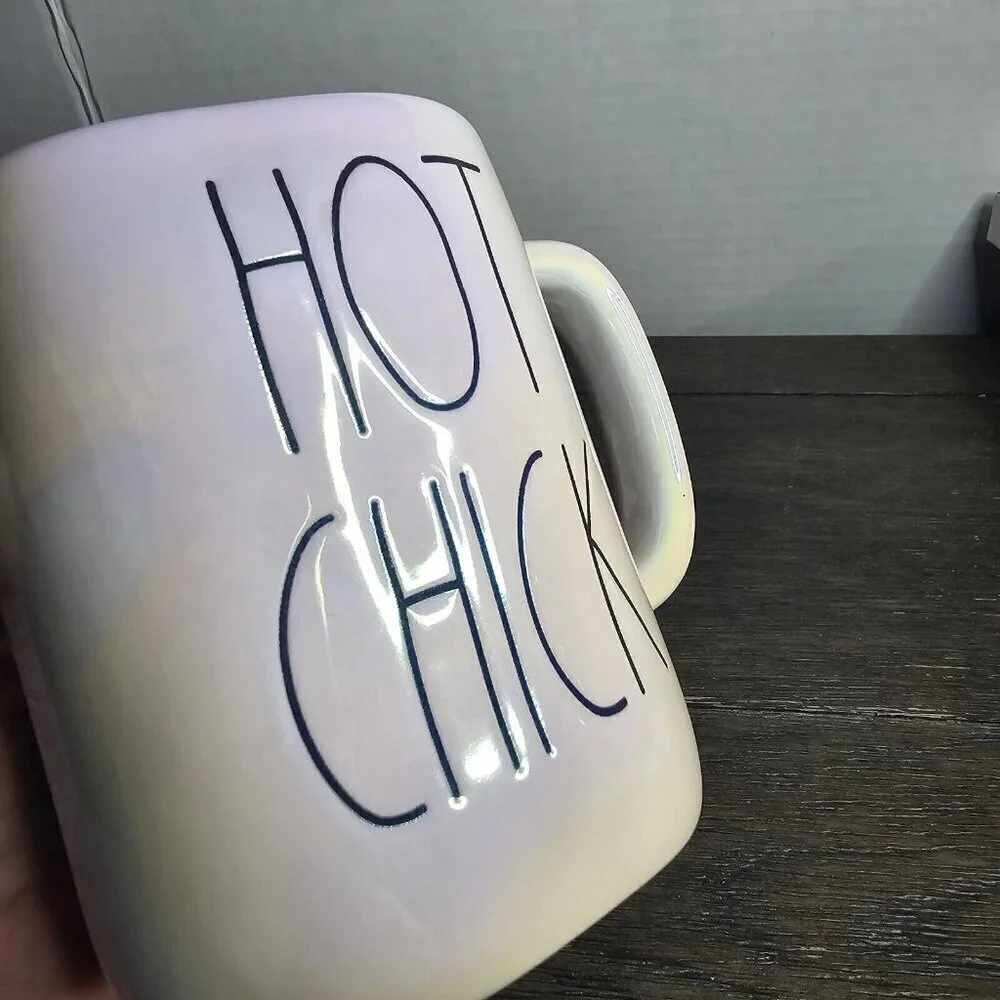NWT Rae Dunn Artisan Hot Chick Iridescent Mug Easter Farmhouse 2021 Magenta